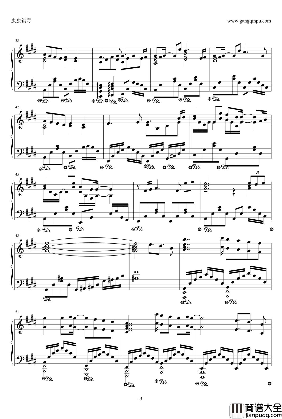 君への嘘钢琴谱_名侦探柯南