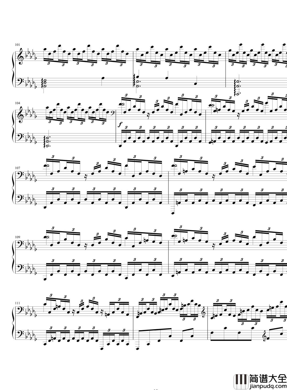 四季严冬练习曲钢琴谱_yutianyue126