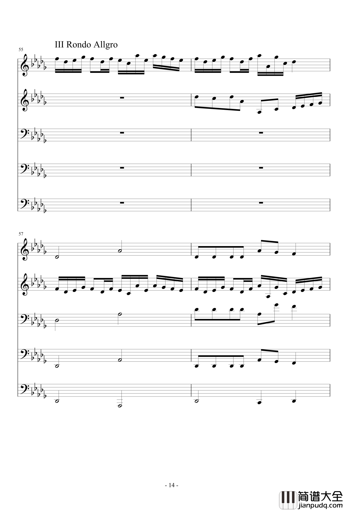 降D大调伪交响曲钢琴谱_琴欲