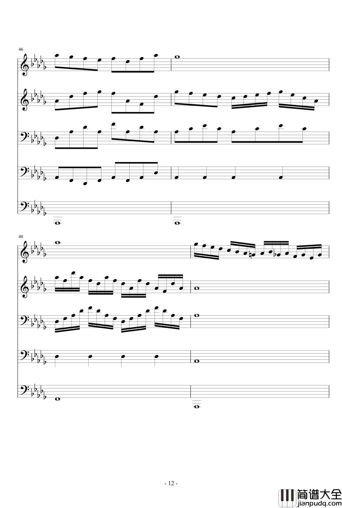 降D大调伪交响曲钢琴谱_琴欲