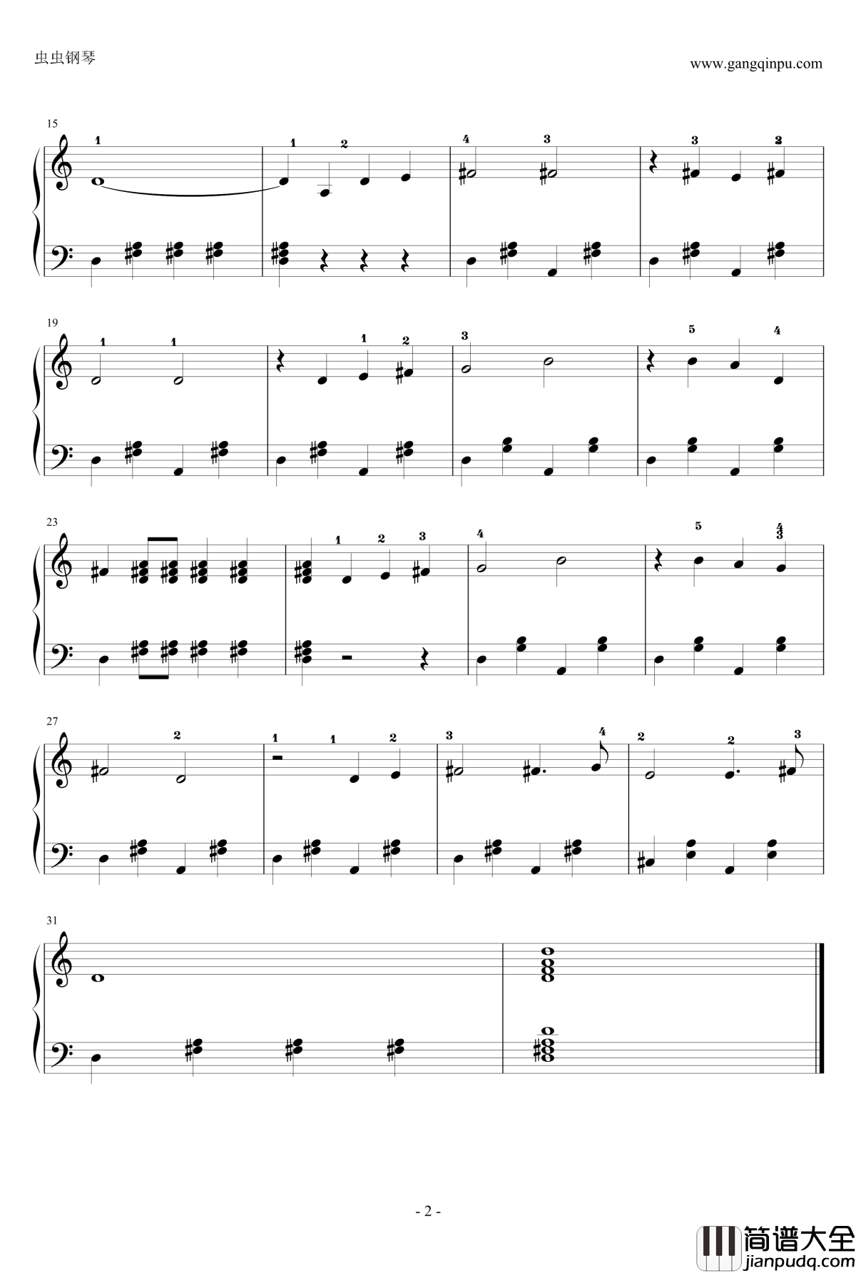 You_are_my_sunshine钢琴谱_弹唱版_Twins