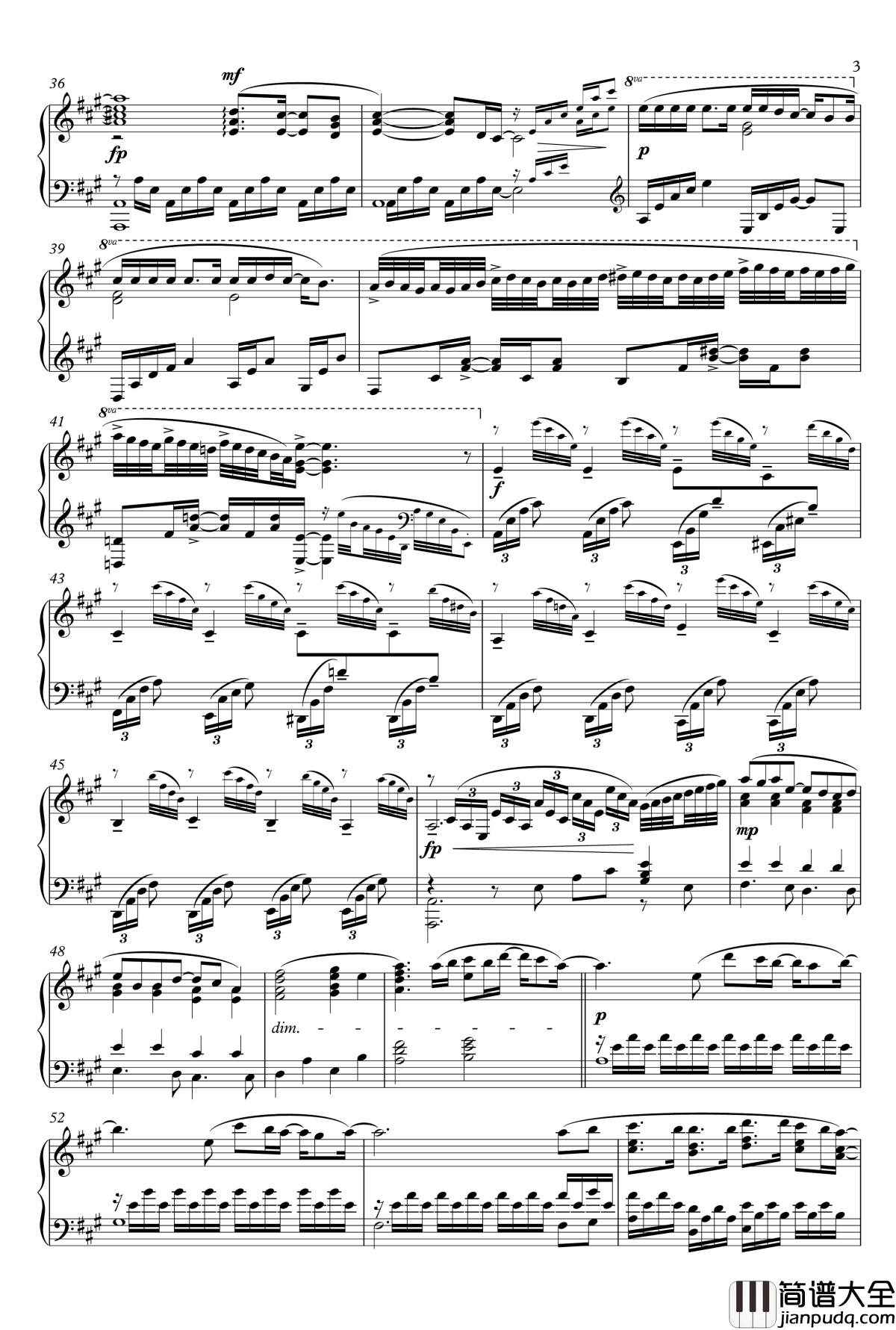 化物语ED钢琴谱_你所不知道的故事_Animenz