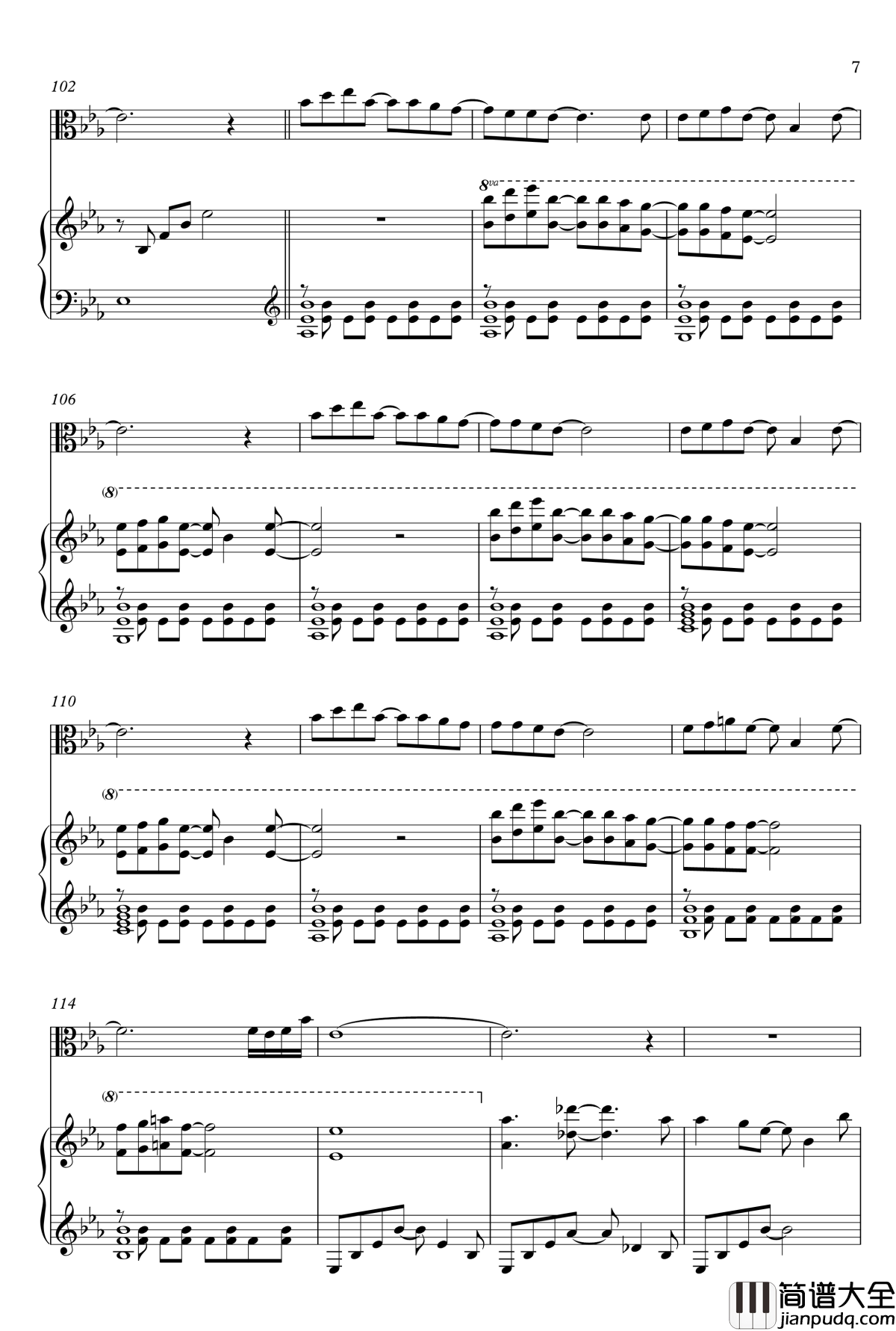 Brave_Song钢琴谱_Angel_Beats!_ED_Animenz_piano_+_viola