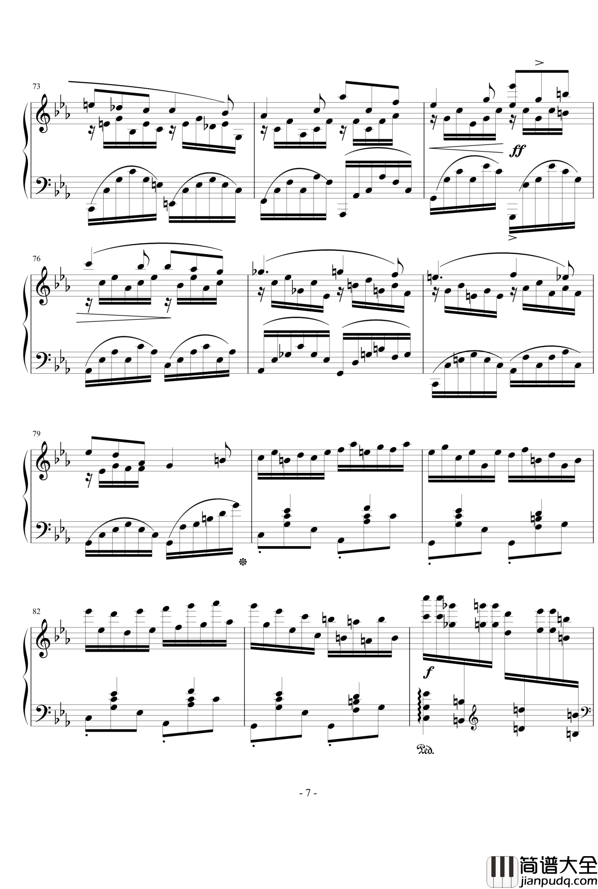 c小调前奏曲钢琴谱_nyride