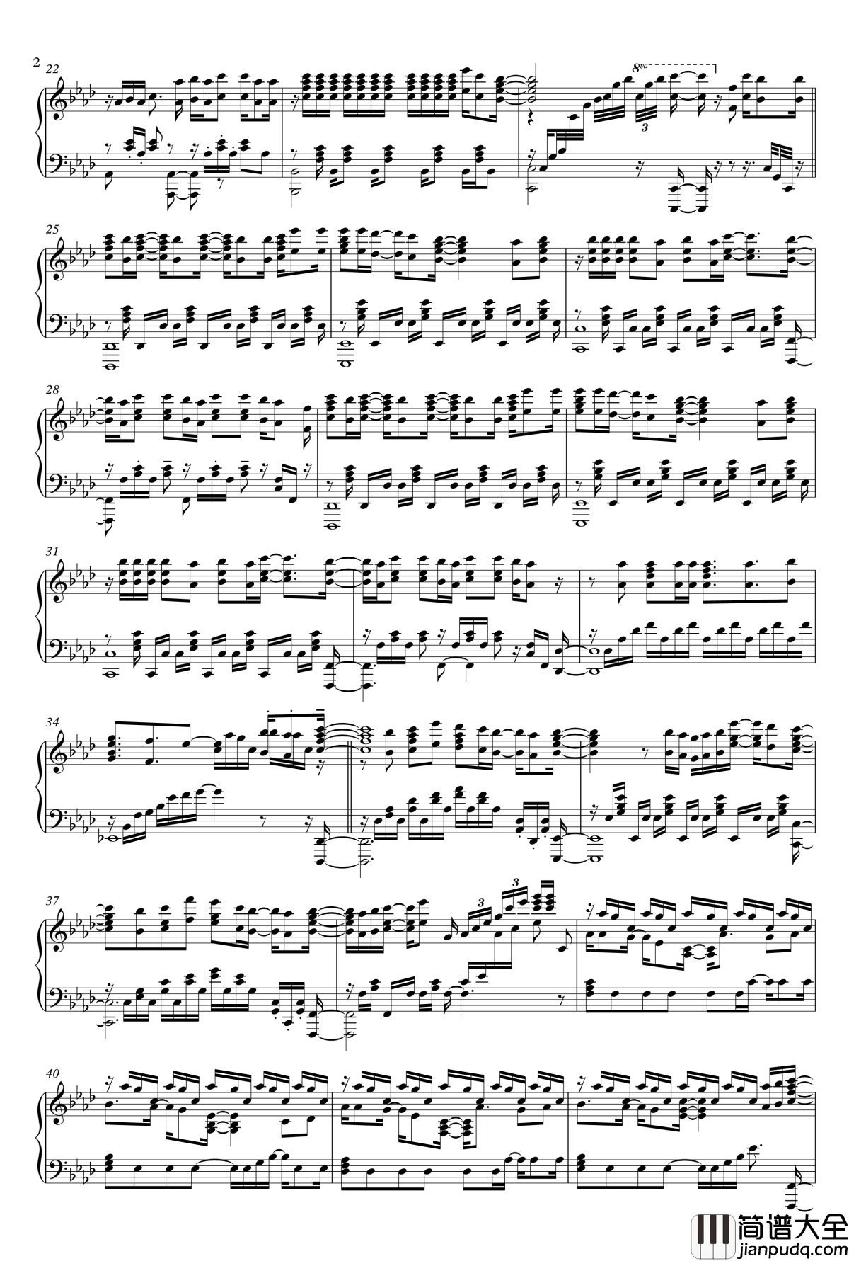 舰队Collection_OP钢琴谱_Miiro_海色_Animenz