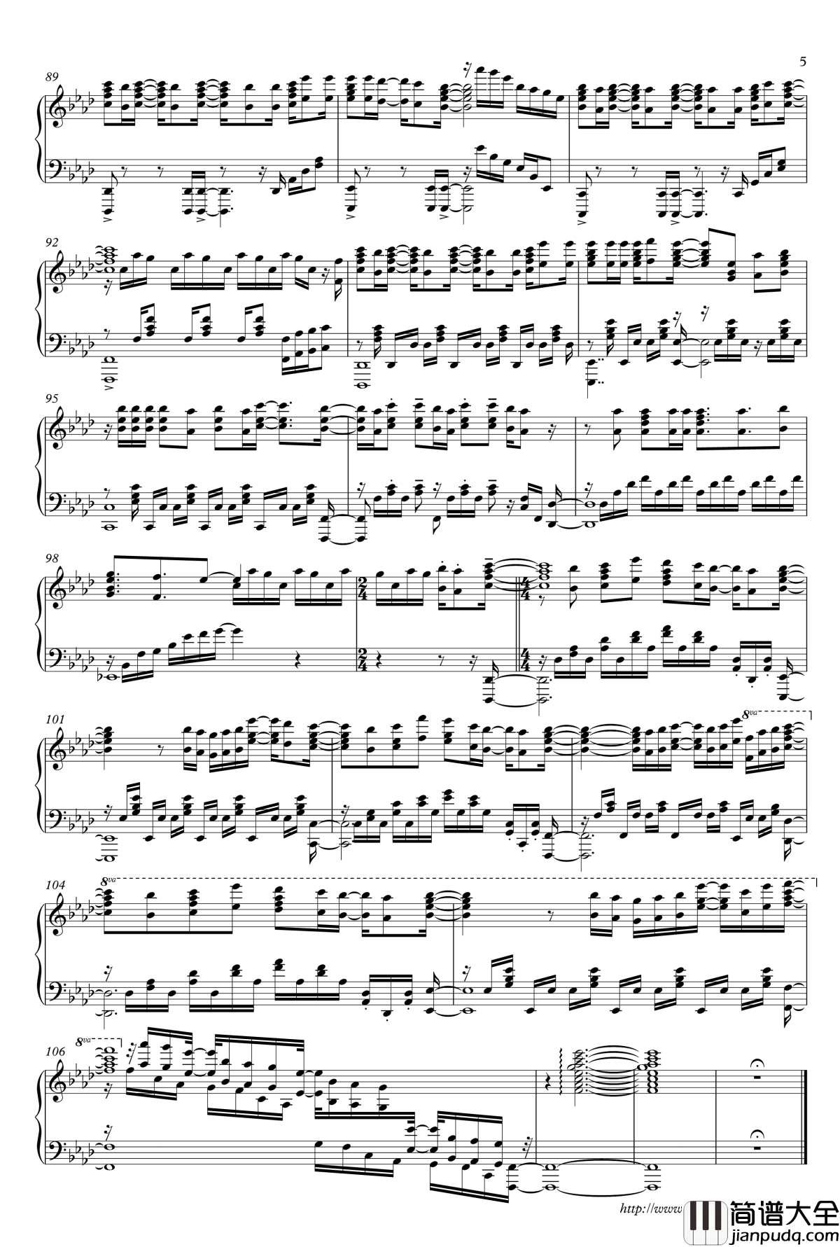 舰队Collection_OP钢琴谱_Miiro_海色_Animenz