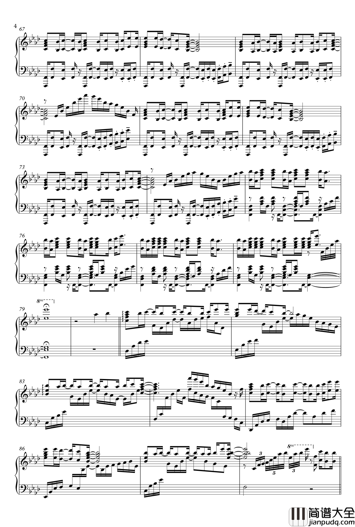 舰队Collection_OP钢琴谱_Miiro_海色_Animenz