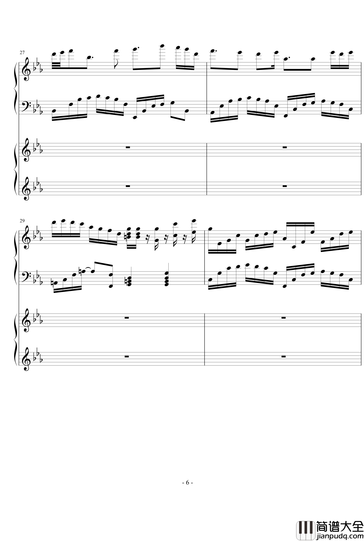 时夏钢琴谱_Ydolem