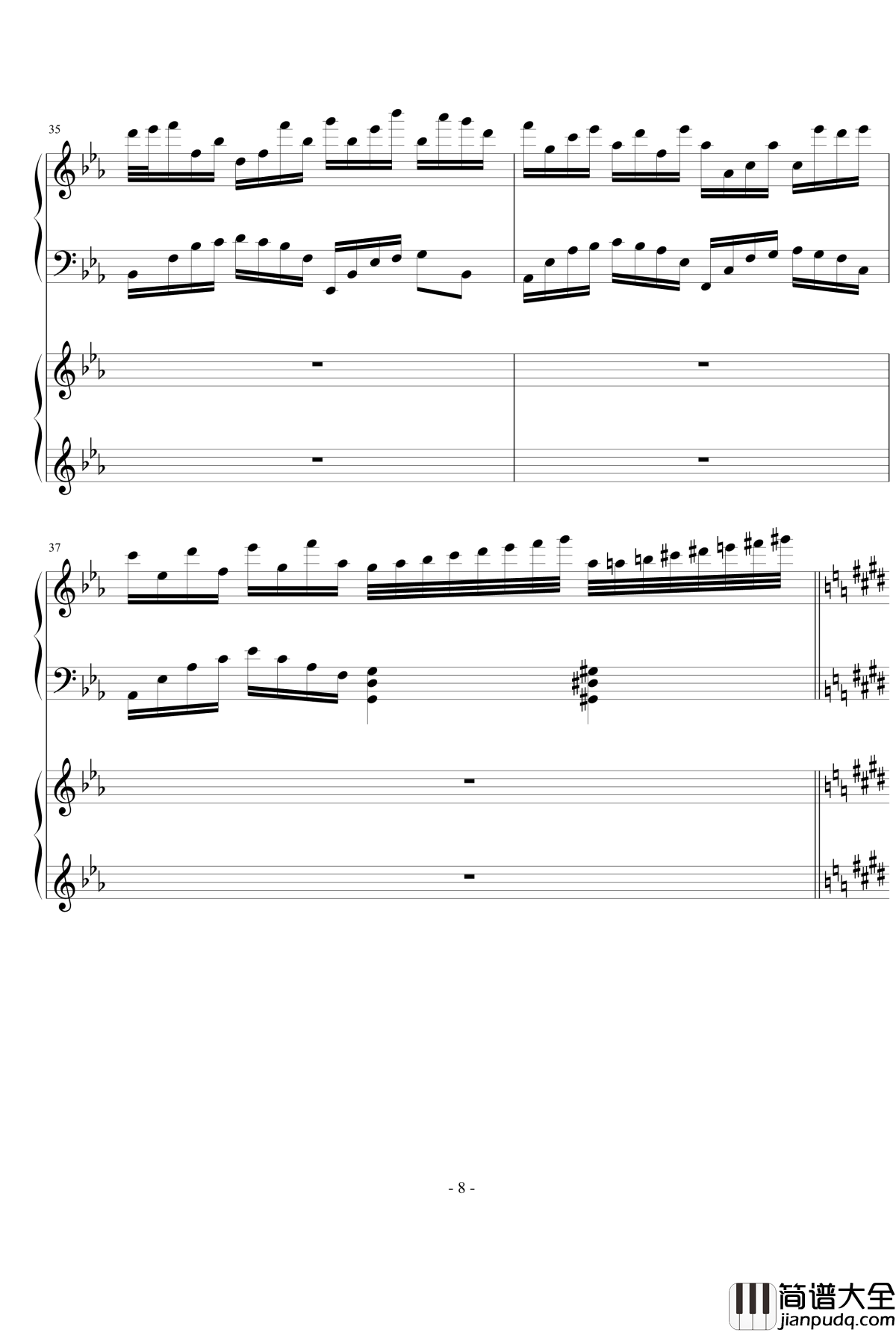 时夏钢琴谱_Ydolem