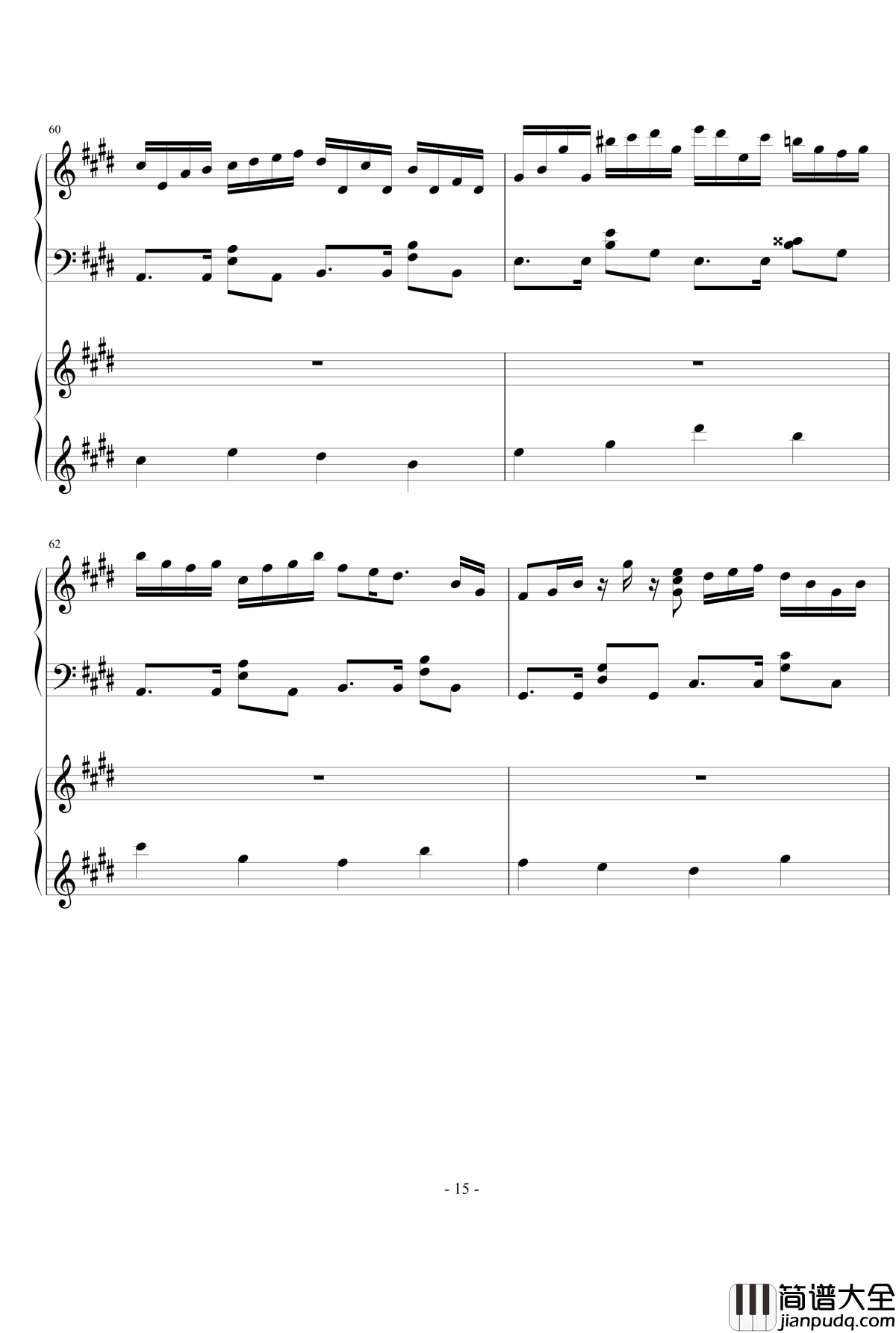 时夏钢琴谱_Ydolem