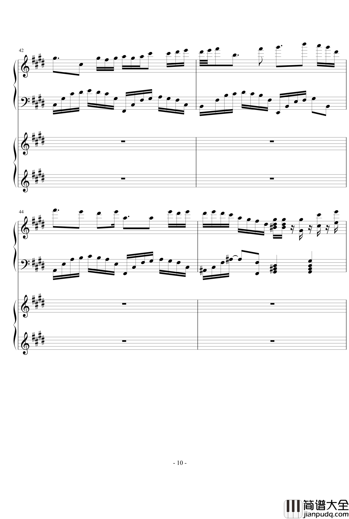 时夏钢琴谱_Ydolem