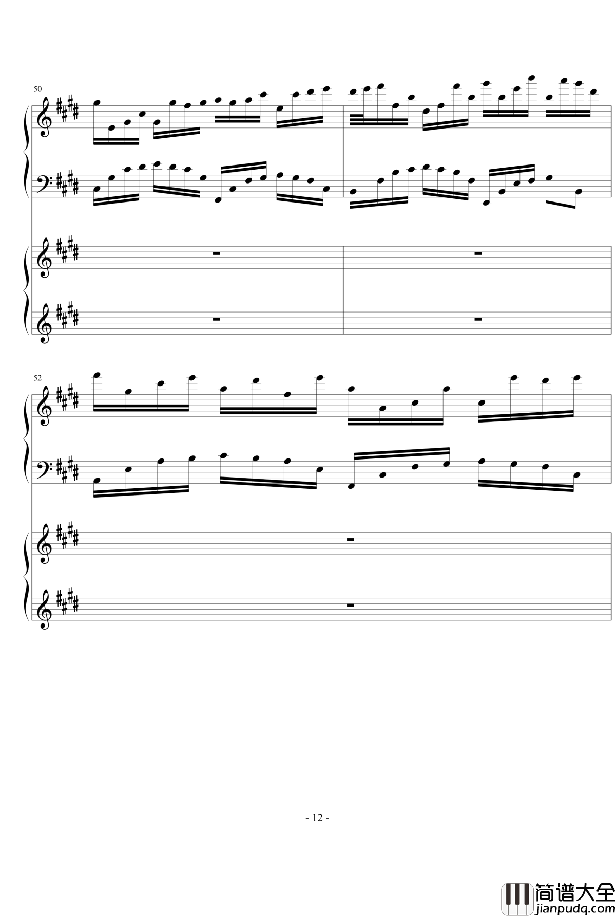 时夏钢琴谱_Ydolem