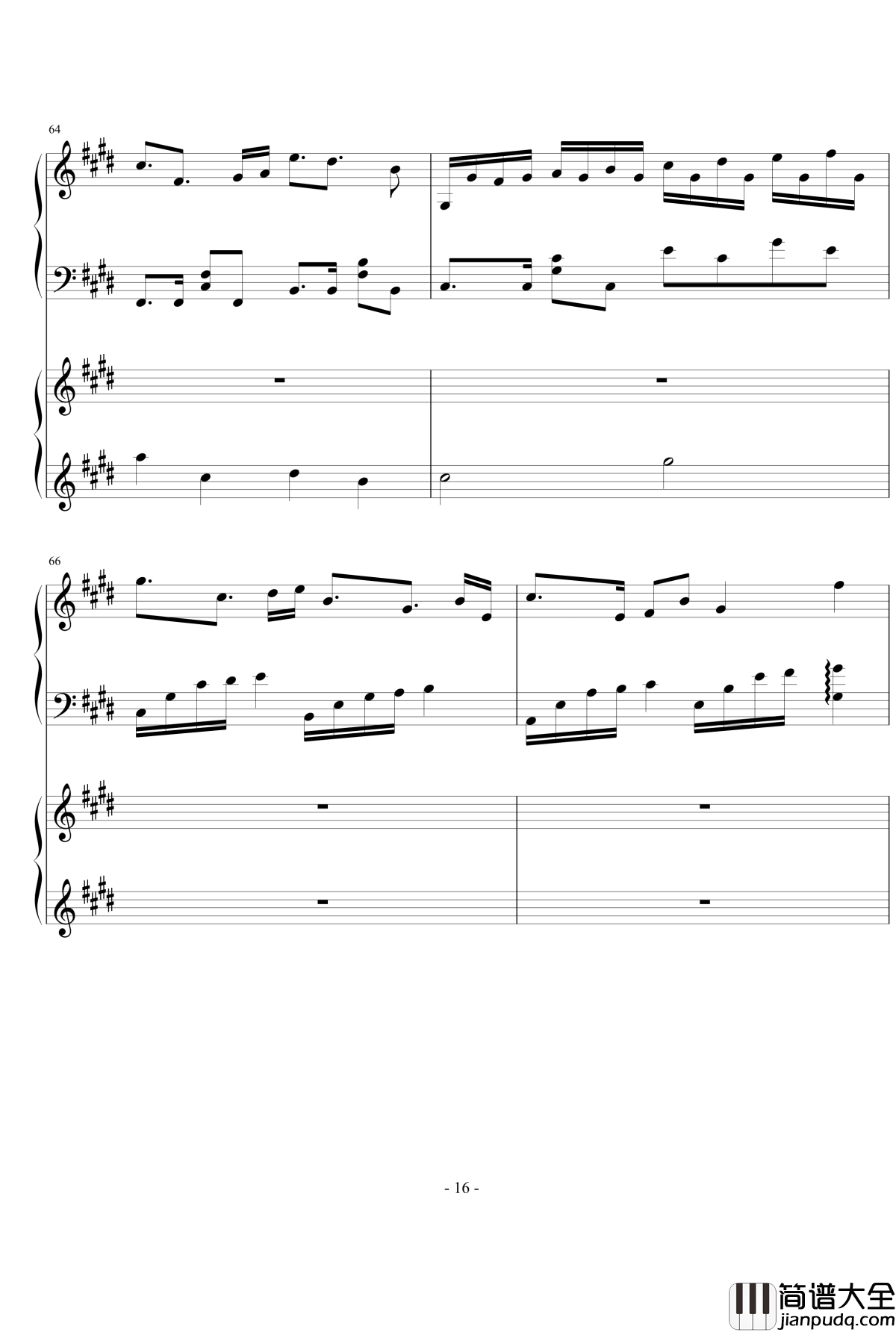 时夏钢琴谱_Ydolem