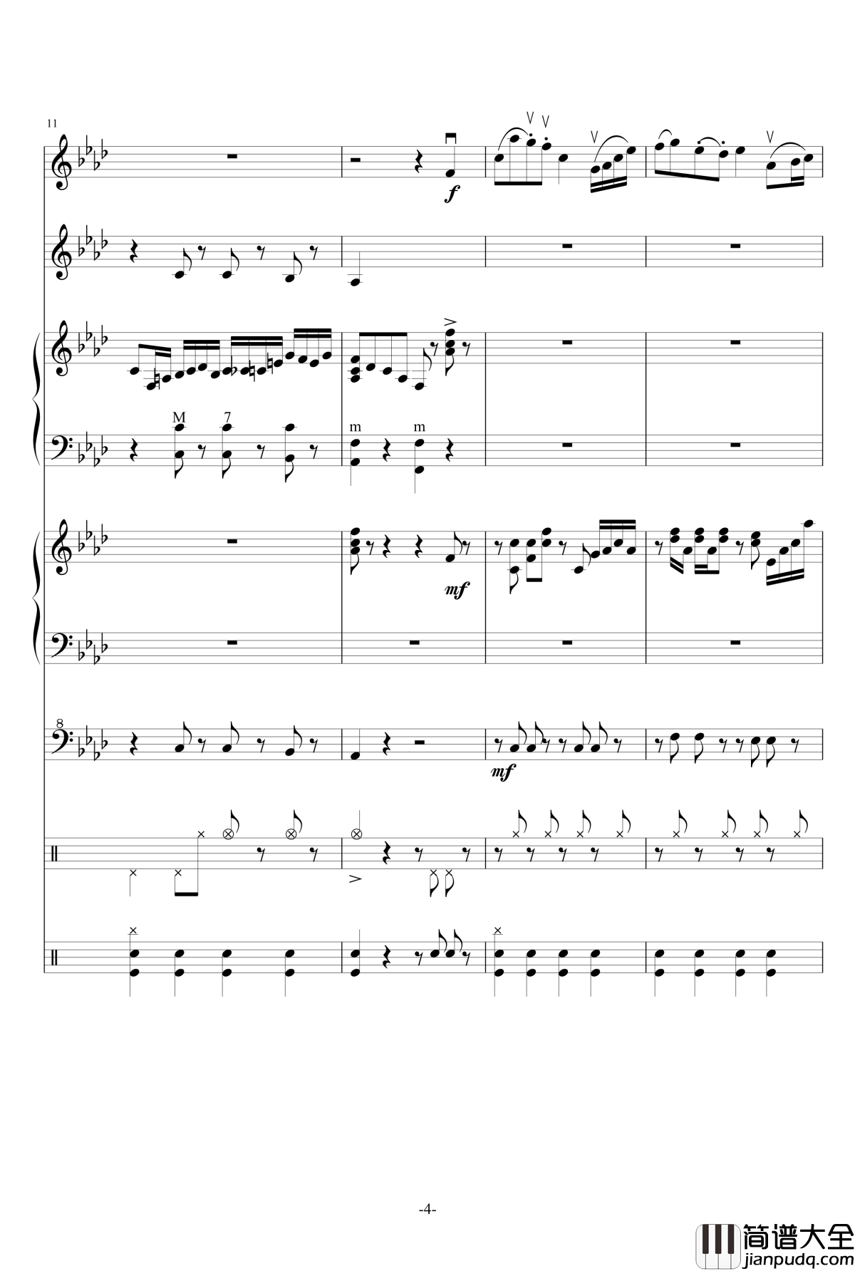 Quo_Vadis钢琴谱_总谱_M2U