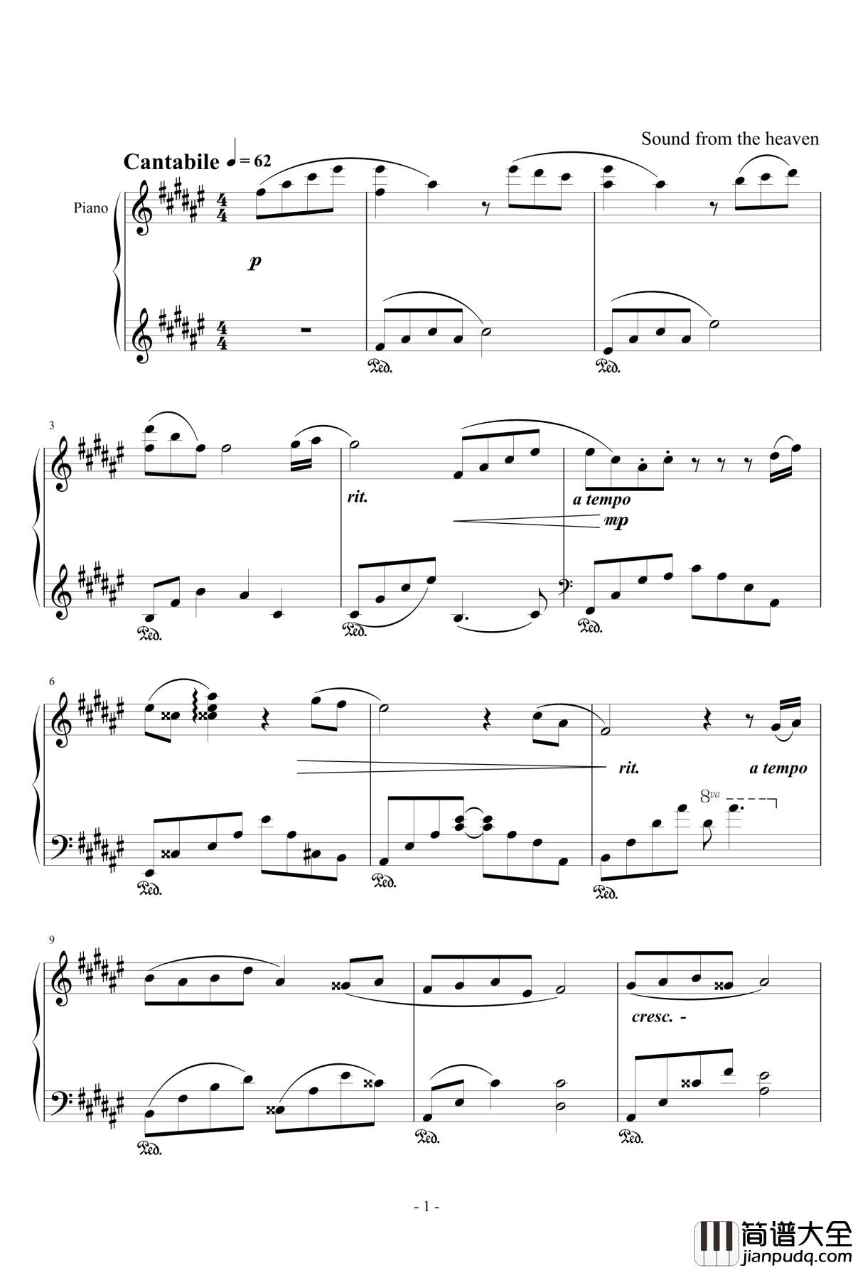 甭在意题目叫啥钢琴谱_天籁传声