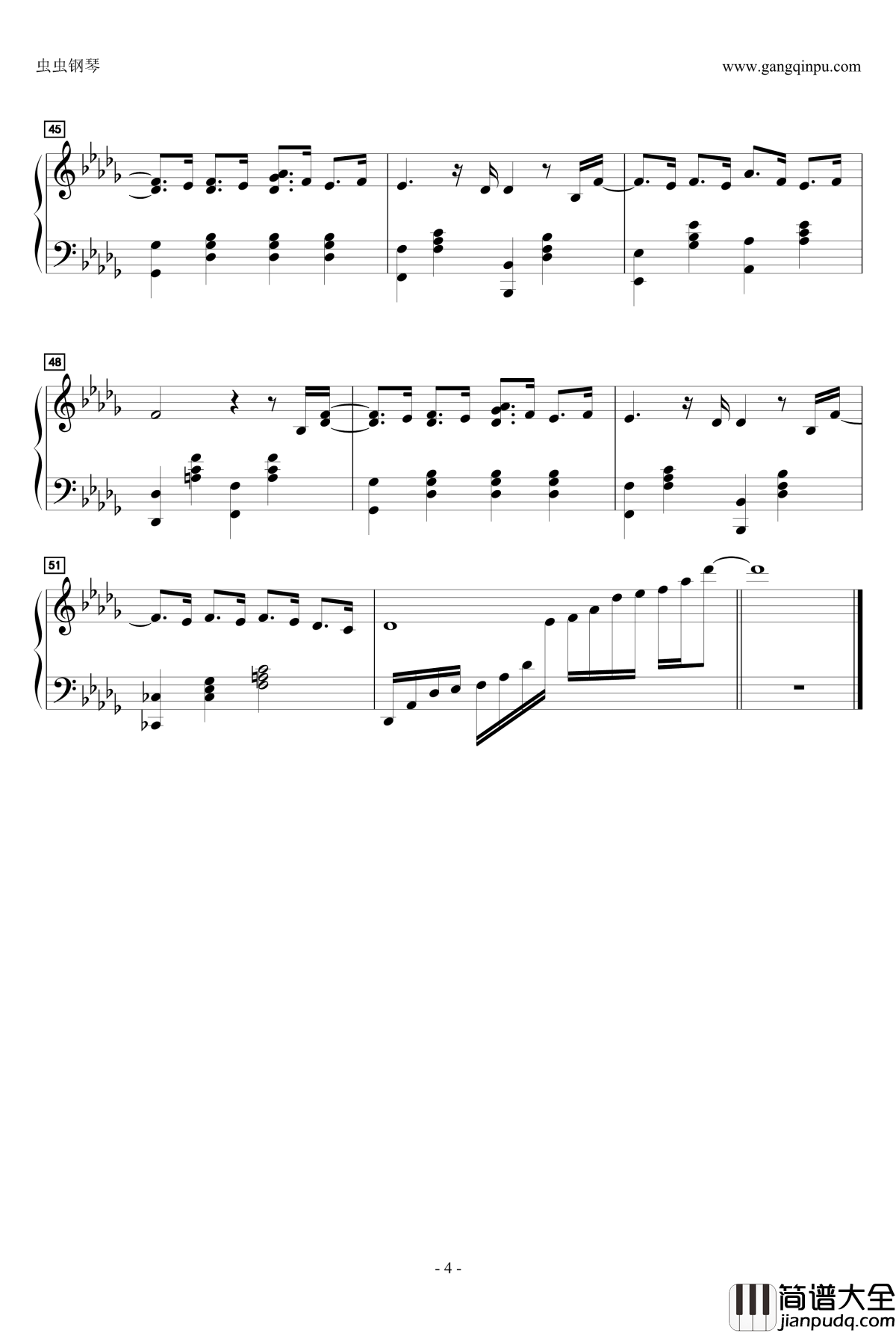 蒼空のモノローグ钢琴谱_动漫