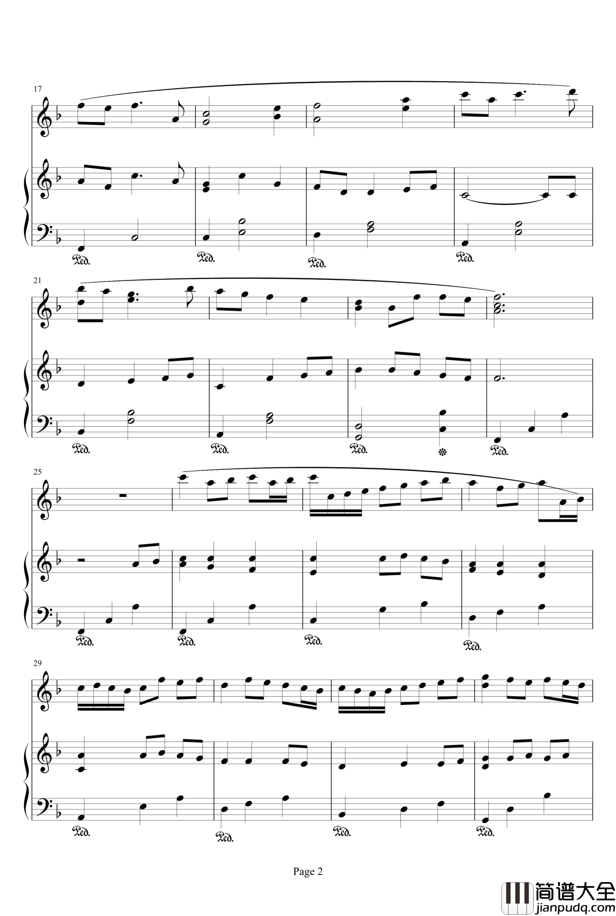 千与千寻和卡农合奏钢琴谱_久石让