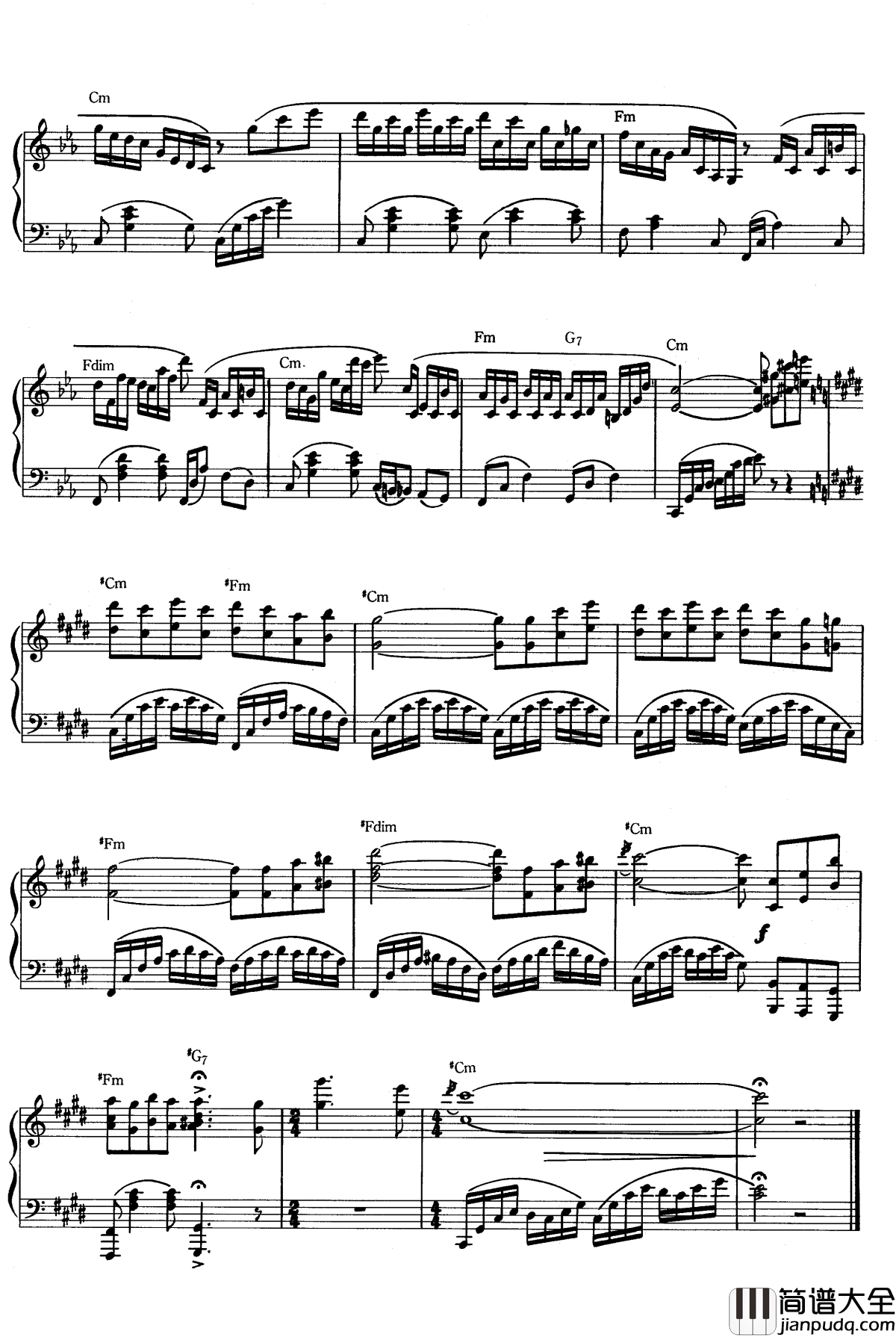 Speak_Softly_Love钢琴谱_Andy_Williams