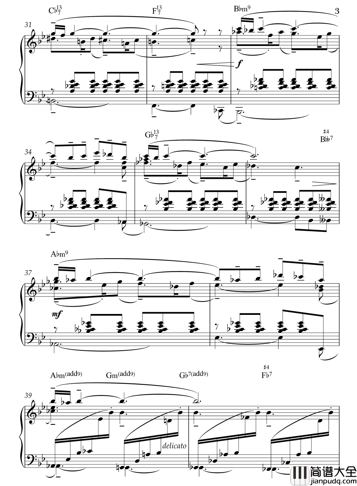 Barcarolle钢琴谱_半璧