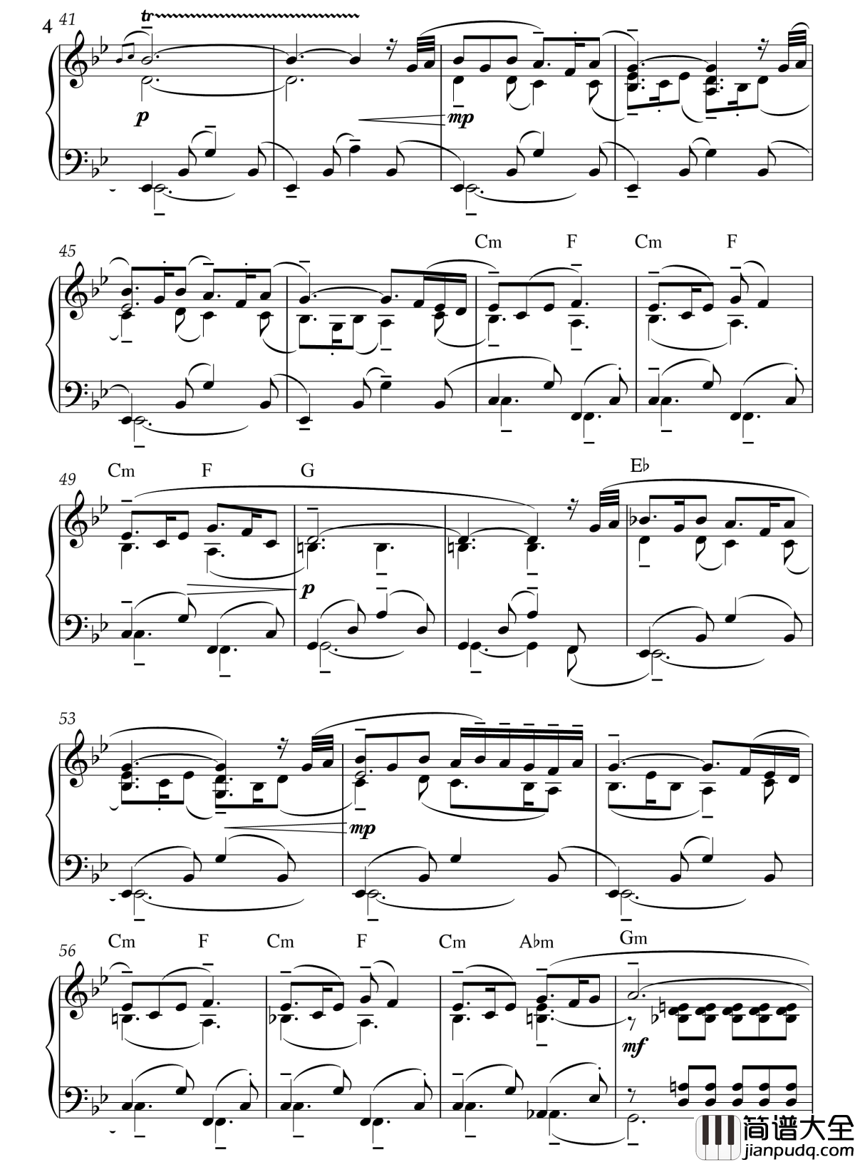 Barcarolle钢琴谱_半璧