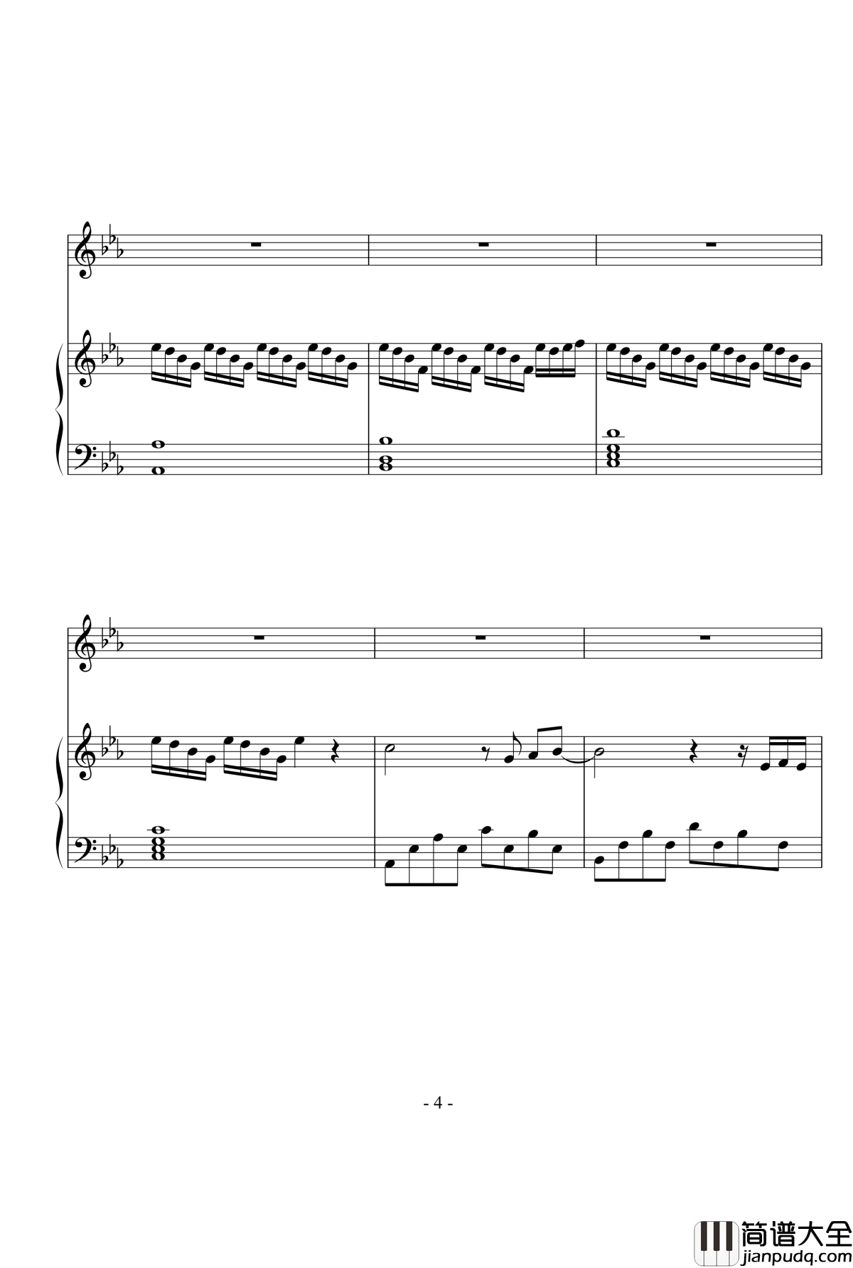 不朽钢琴谱_音频怪物