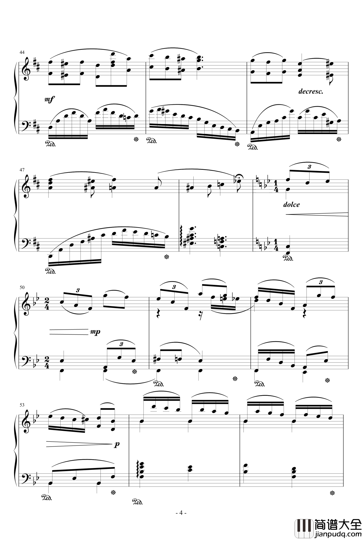 间奏曲钢琴谱_天籁传声