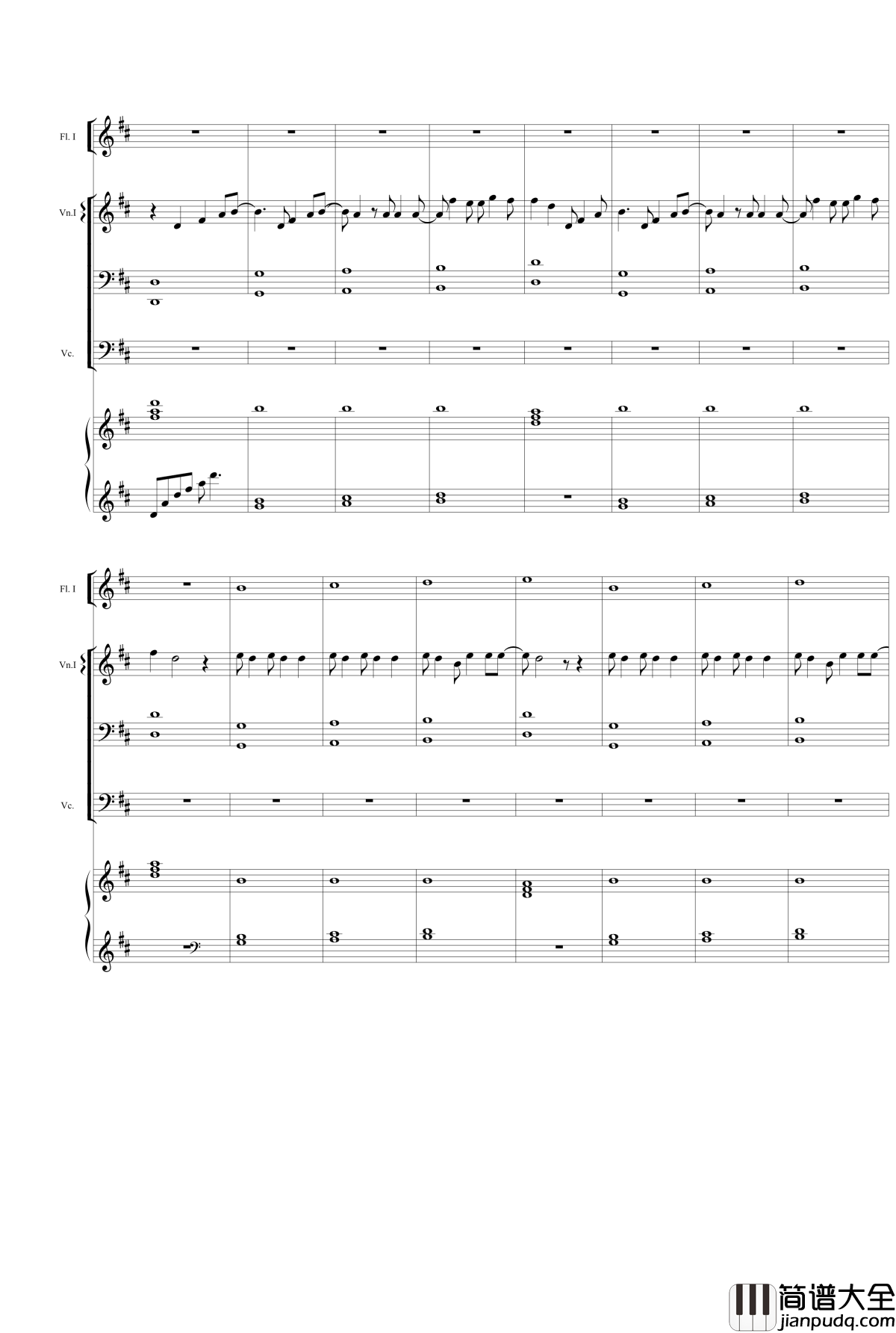 Young_and_Beautiful钢琴谱_总谱_lana_del_rey