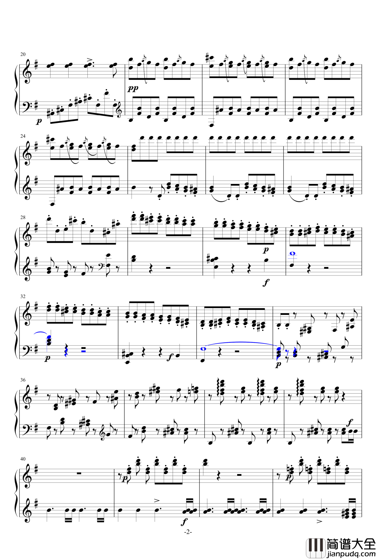 谐虐曲钢琴谱_门德尔松