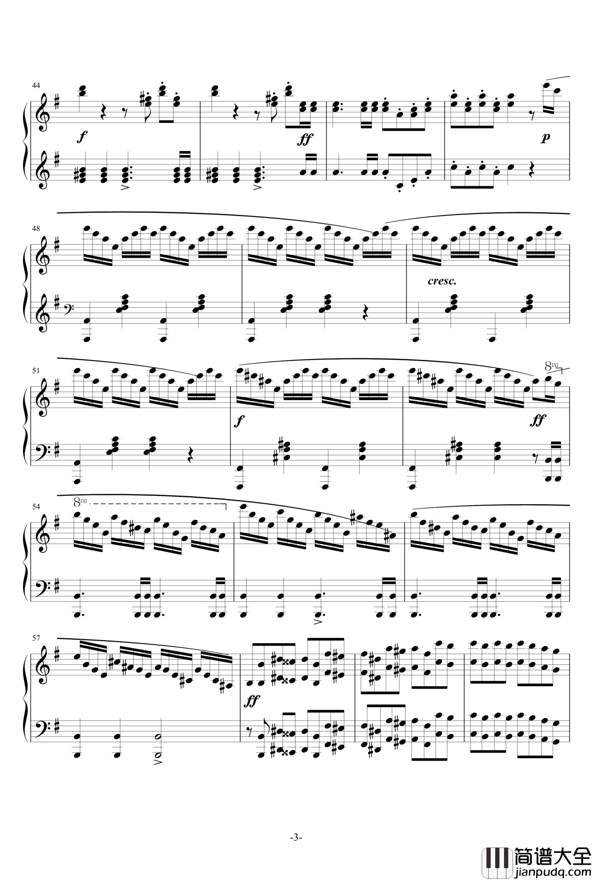 谐虐曲钢琴谱_门德尔松