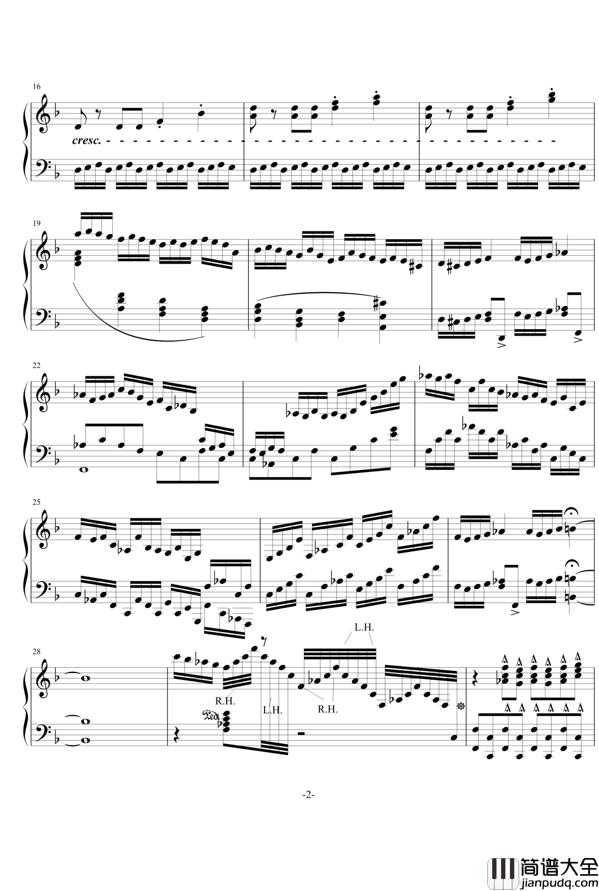 紧张#4钢琴谱_北平乐师