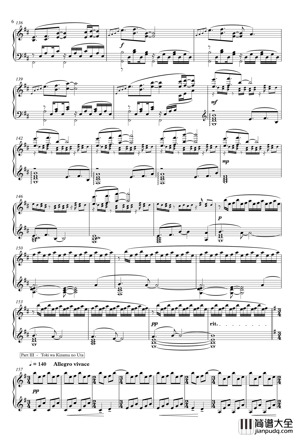 Key社经典曲目串烧钢琴谱_Animenz