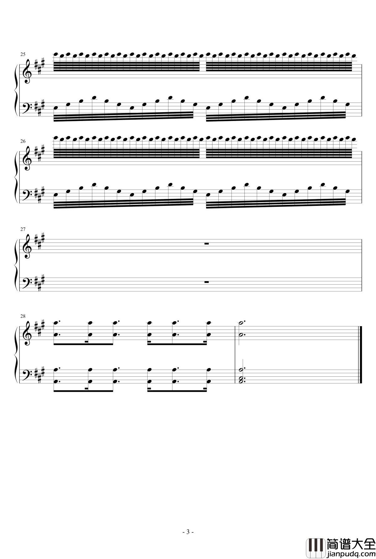 雨钢琴谱_ydd040506