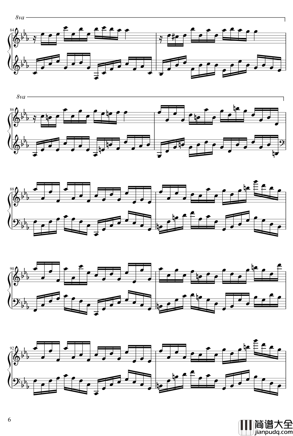 以女神之名钢琴谱_ZMH1234