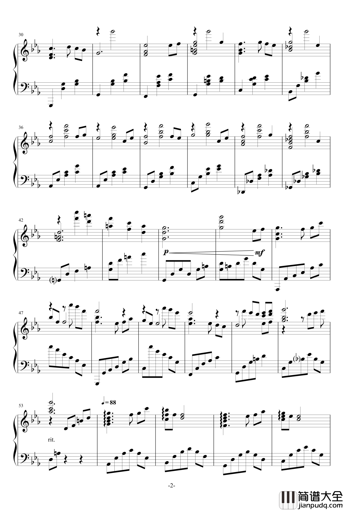 罪恶王冠Euterpe钢琴谱_Animenz简化版v2_エウテルペ_EGOIST