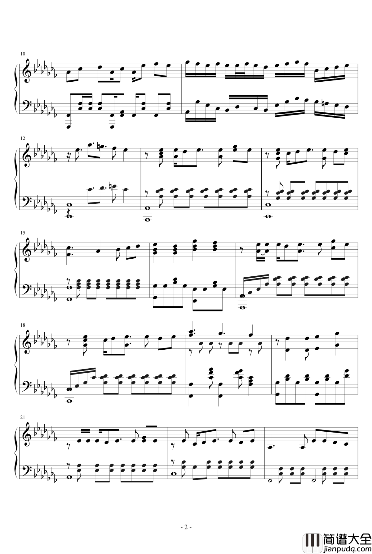 拂晓抵达钢琴谱_初音未来_[初音×巡音]