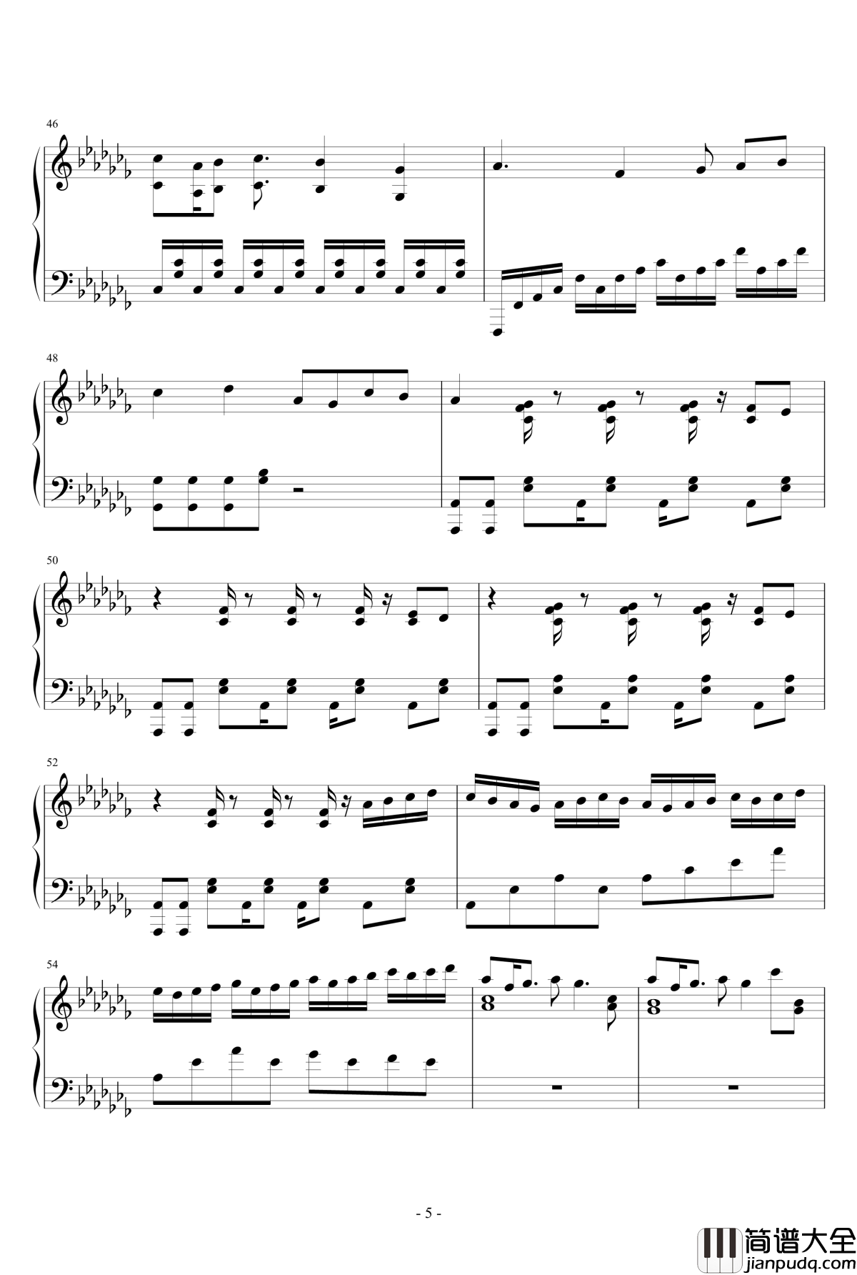 拂晓抵达钢琴谱_初音未来_[初音×巡音]