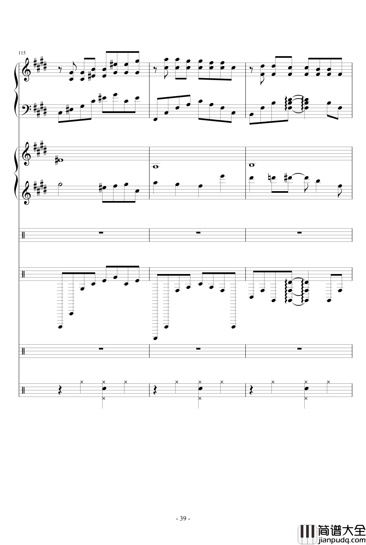 错逝钢琴谱_Ydolem