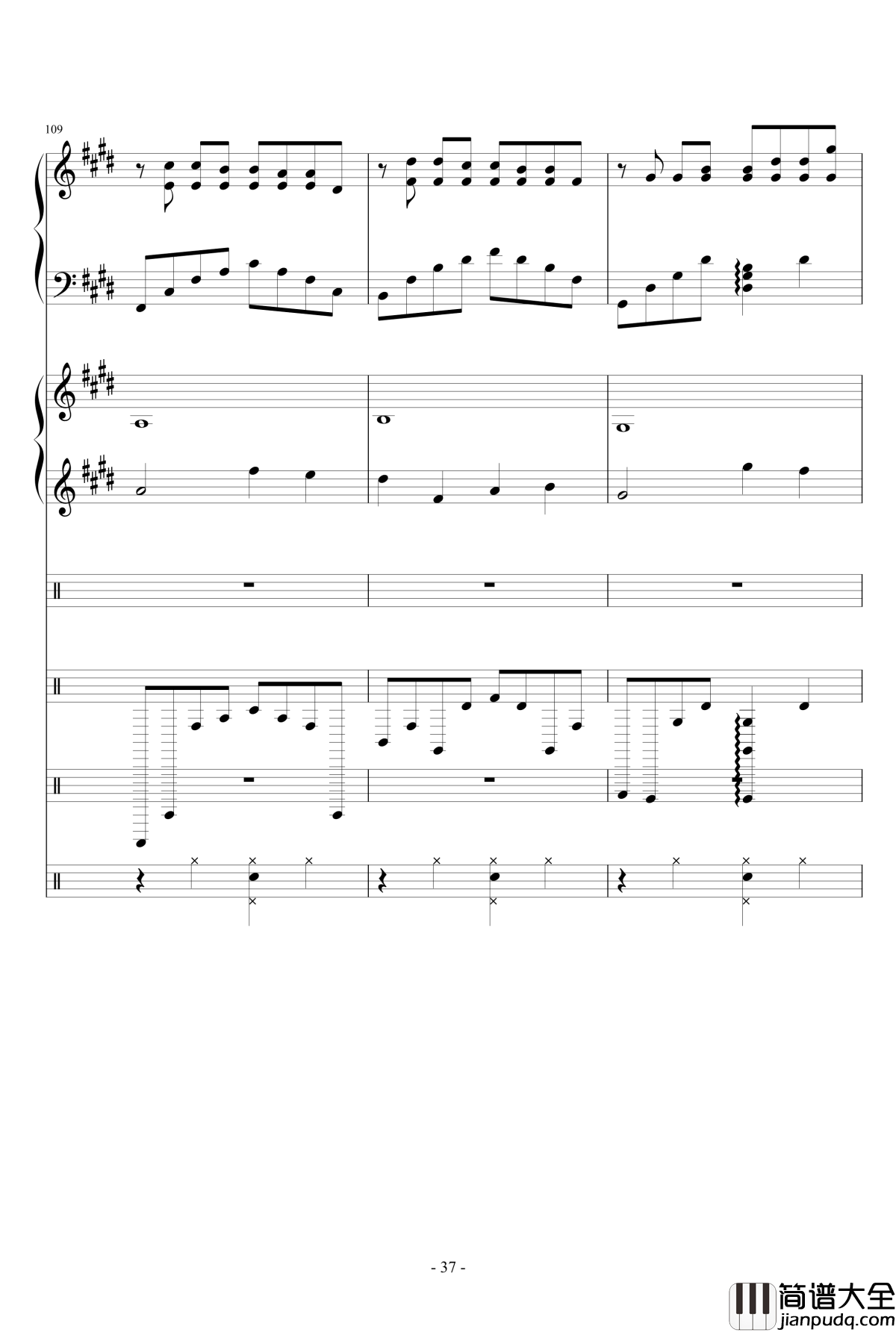 错逝钢琴谱_Ydolem