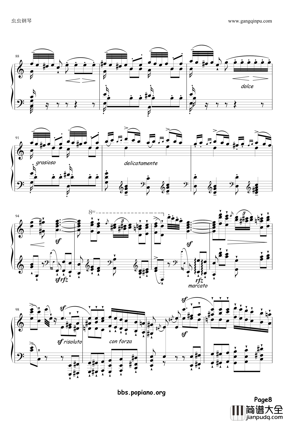 钟声大幻想曲钢琴谱_李斯特