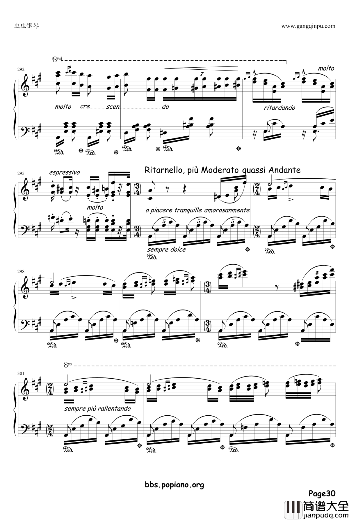 钟声大幻想曲钢琴谱_李斯特