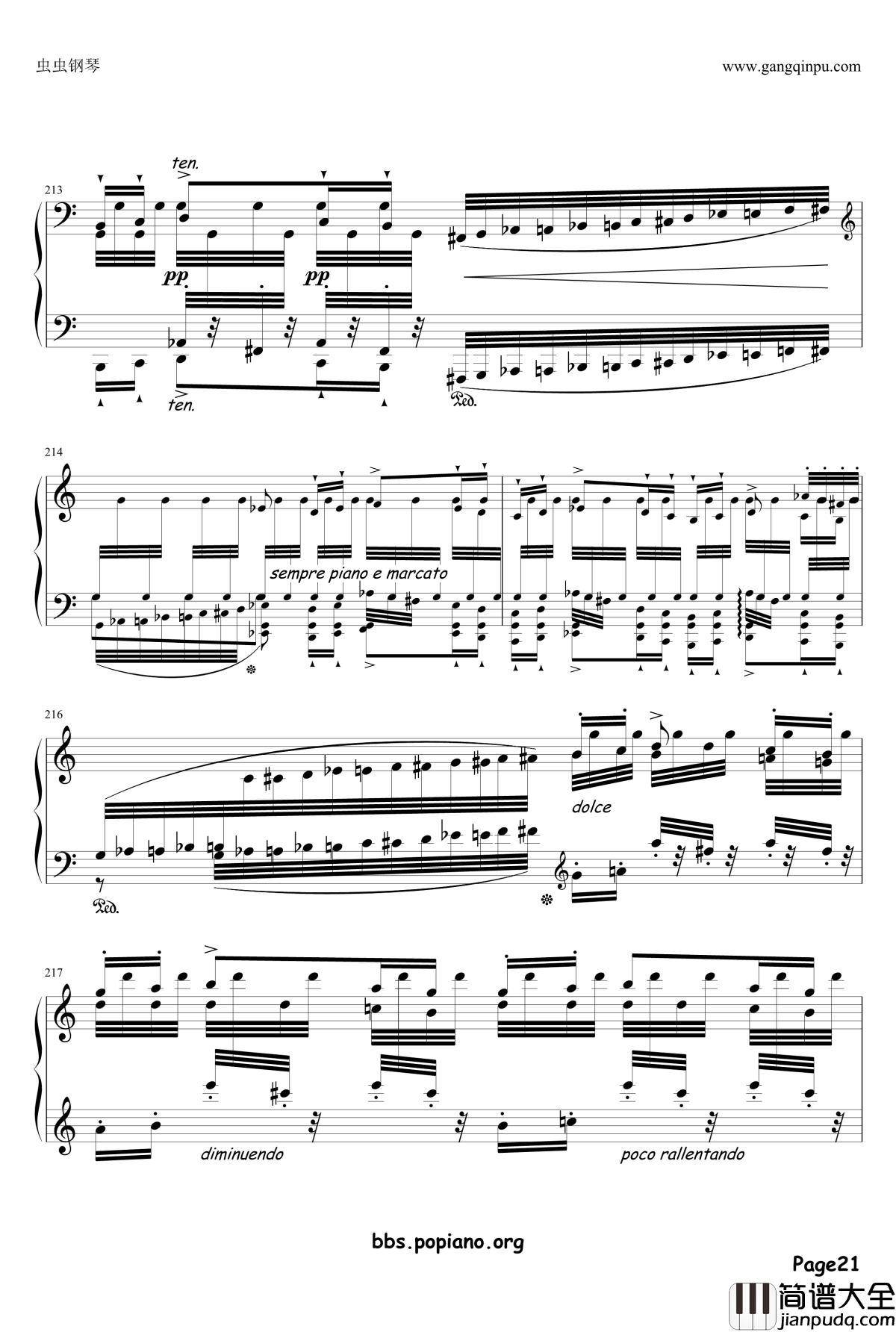 钟声大幻想曲钢琴谱_李斯特