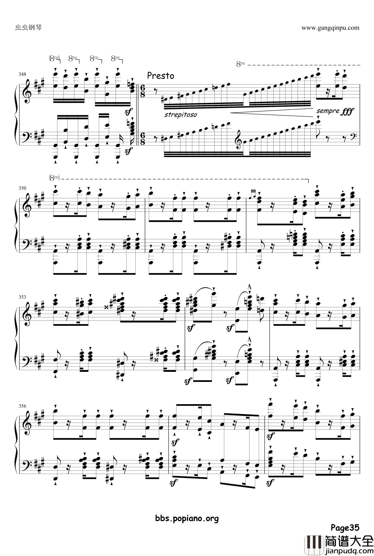 钟声大幻想曲钢琴谱_李斯特