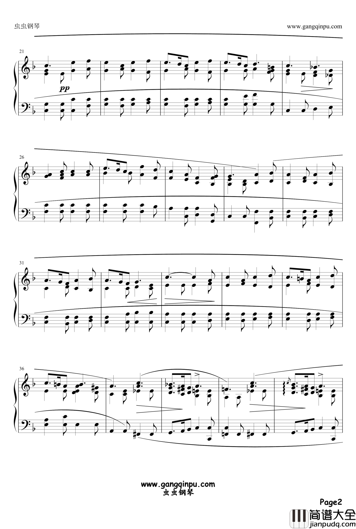 肖邦___第二号叙事曲_F大调钢琴谱_肖邦_chopin