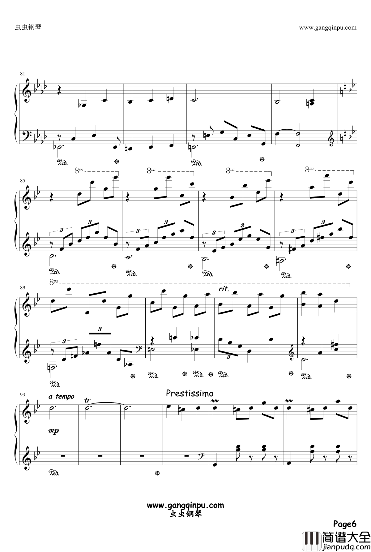 ワルツ第17番ト短调_‘大犬のワルツ’钢琴谱_virkato