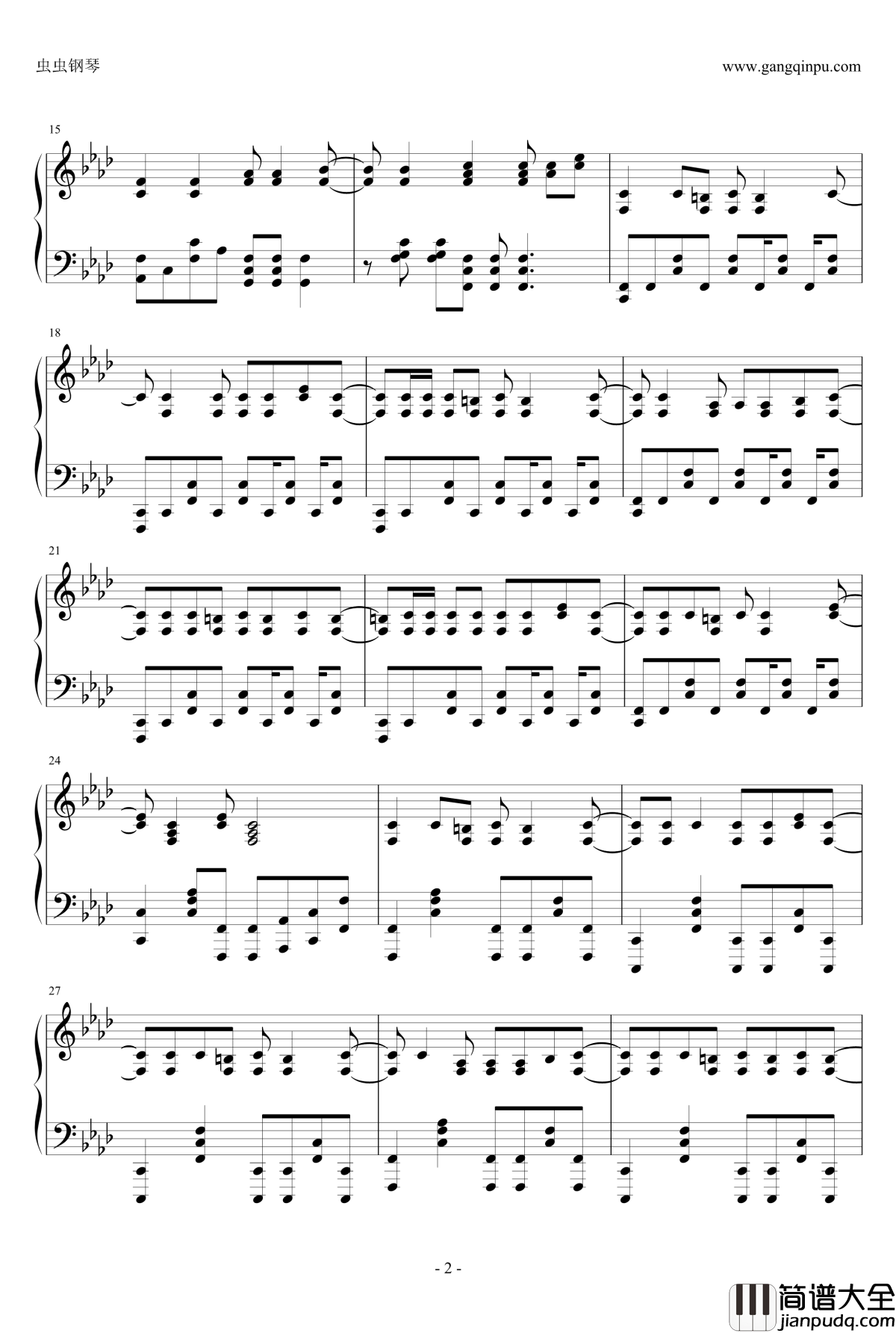 被害妄想携帯女子钢琴谱_笑_GUMI