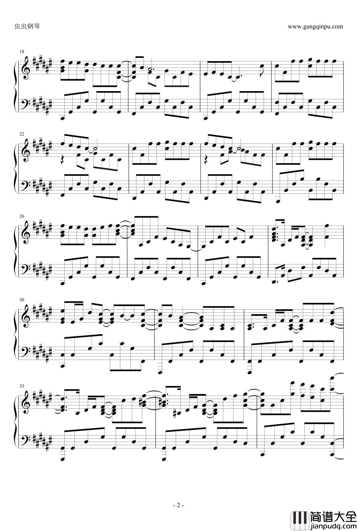 悠哉日常大王OP钢琴谱___Nanairo_Biyori_nano.RIPE