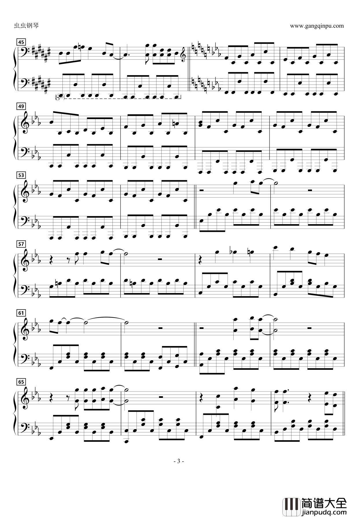 五月雨20ラブ_钢琴谱_动漫