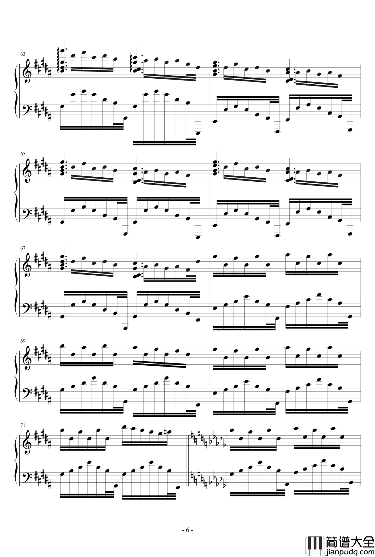 雨下钢琴谱_lujianxiang555