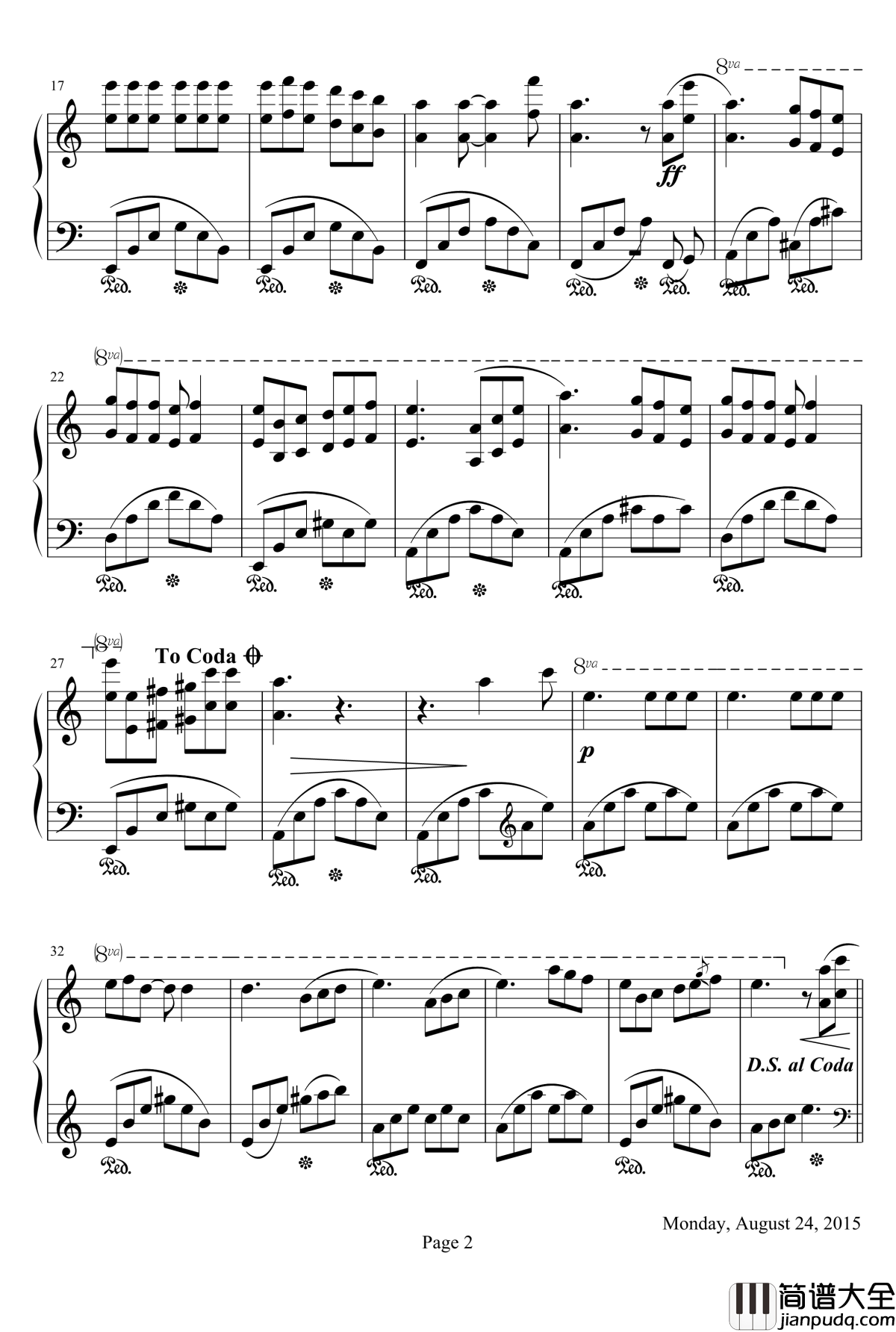 VALS_DEL_RECUERDO钢琴谱_yesterday1