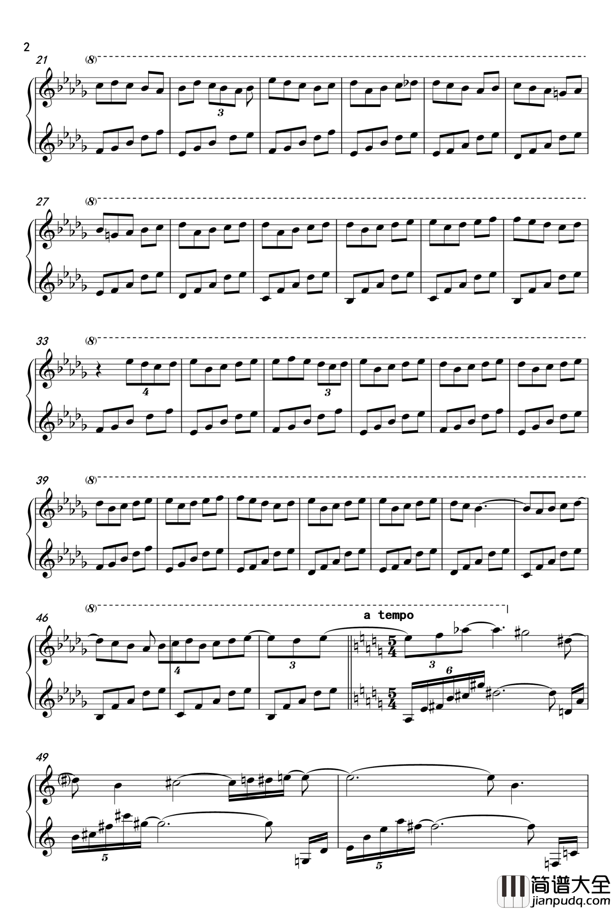 梦うつつ钢琴谱_夏目友人帐OST_吉森信